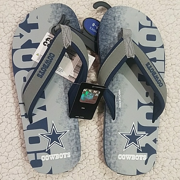 dallas cowboys mens flip flops